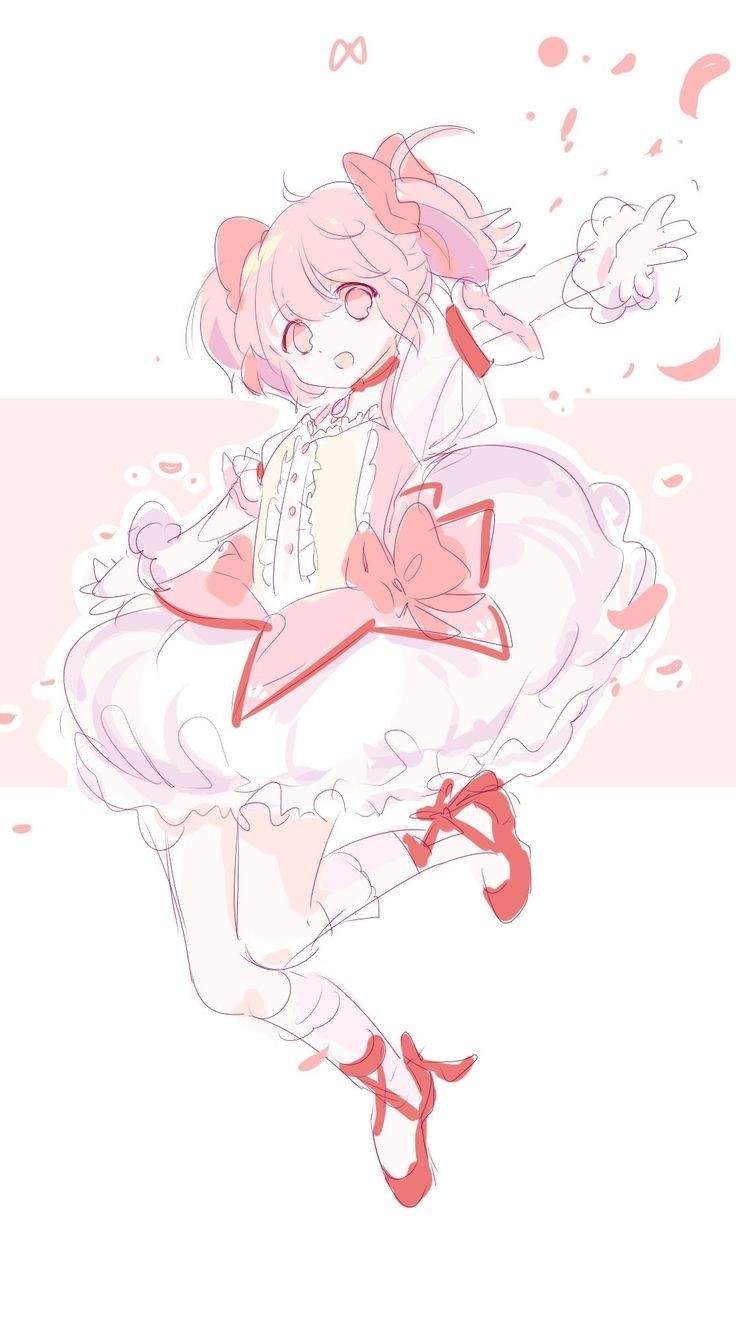 Madoka Kaname using magic attack