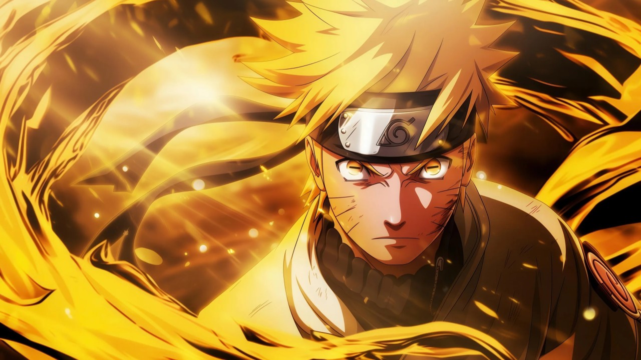 Naruto Uzumaki Kyuubi mode intense gaze
