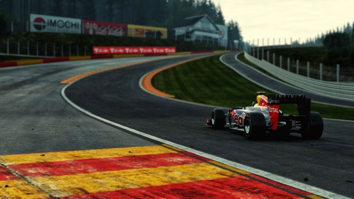 Red Bull Formula 1 car on a race track corner
