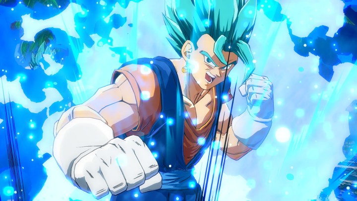 Vegito Super Saiyan Blue dynamic pose