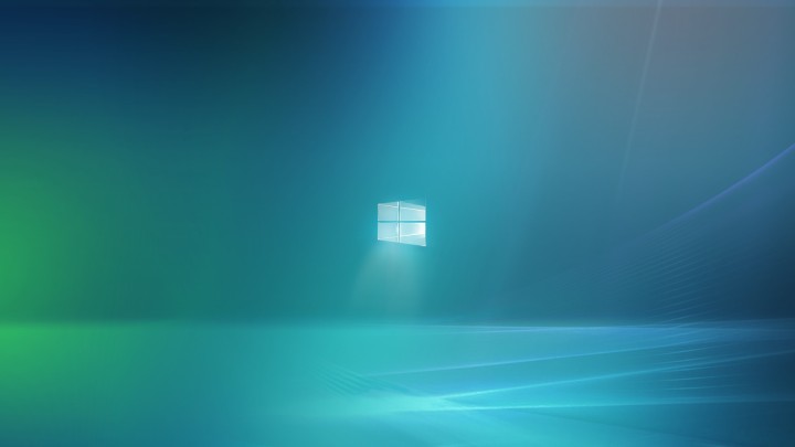 Windows logo blue green gradient abstract background