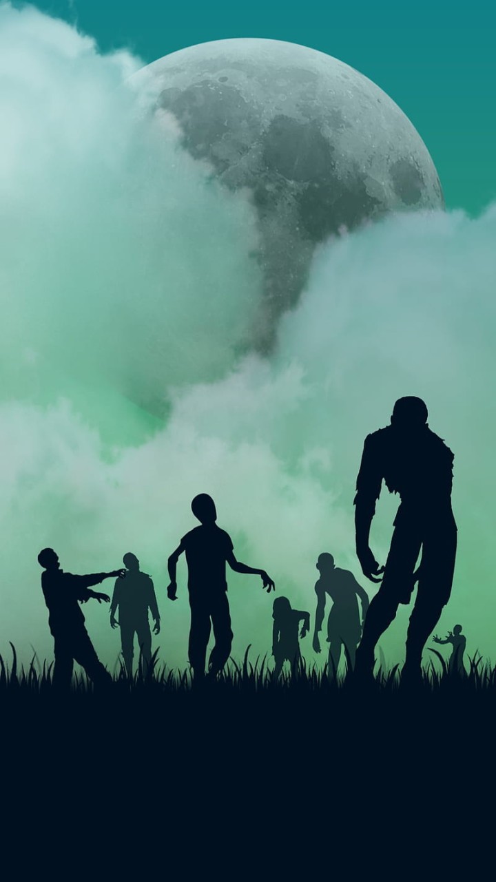 Zombie horde attacking a mansion plantation house