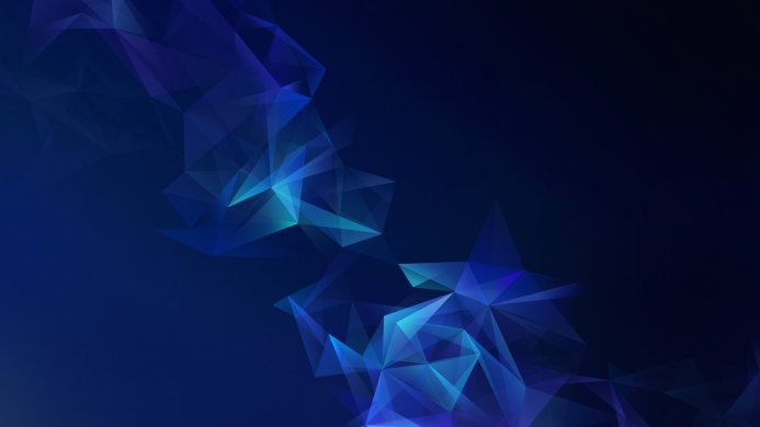 Abstract image with geometric shapes in blue tones