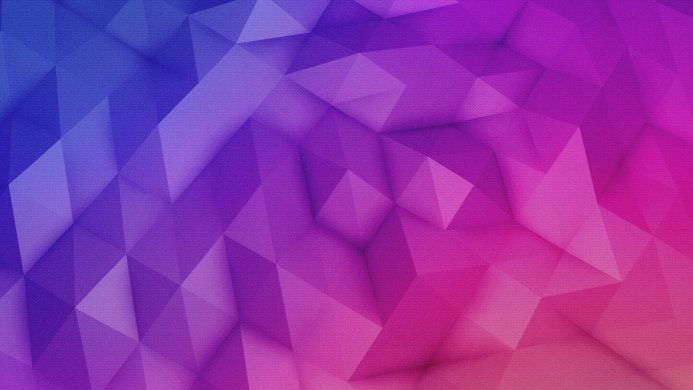 Abstract low poly background with triangles in blue, purple, and pink gradient