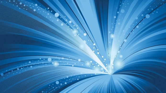 Abstract background with blue lines, circles and dots