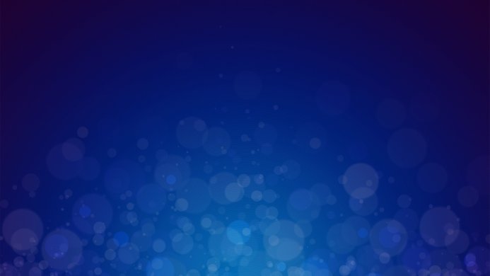 Abstract background with blurred bokeh circles in shades of blue and navy