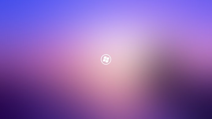 Blurred gradient background with the Windows logo in the center
