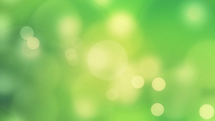 Abstract green background with blurred bokeh circles