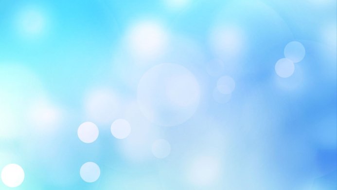 Light blue bokeh background with white circles