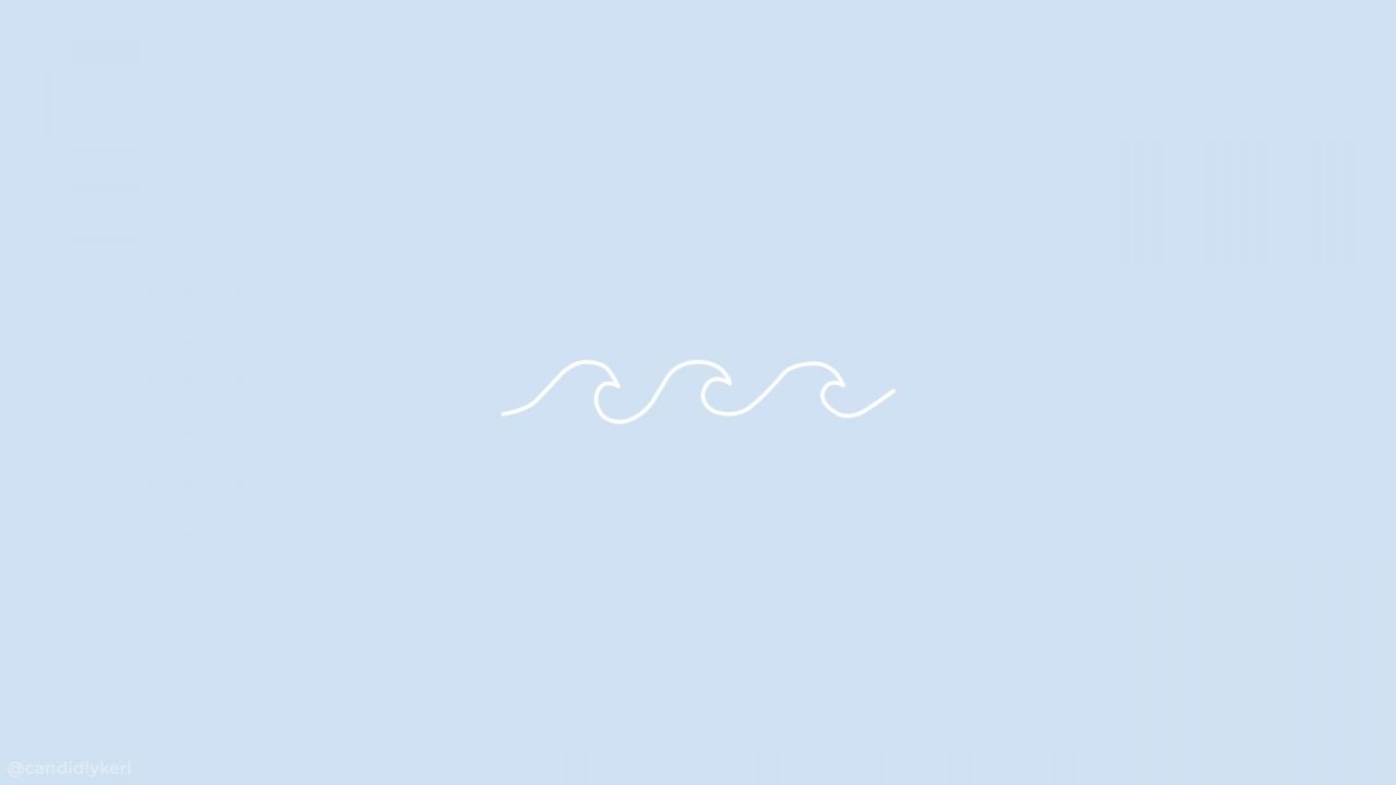 Simple white waves on a light blue background