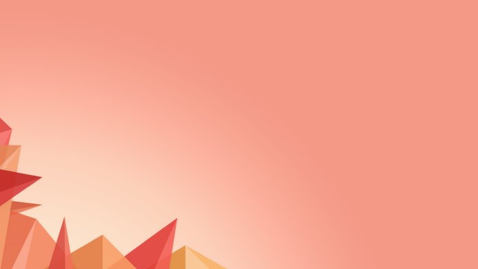 Abstract background with peach and red triangles in the corner