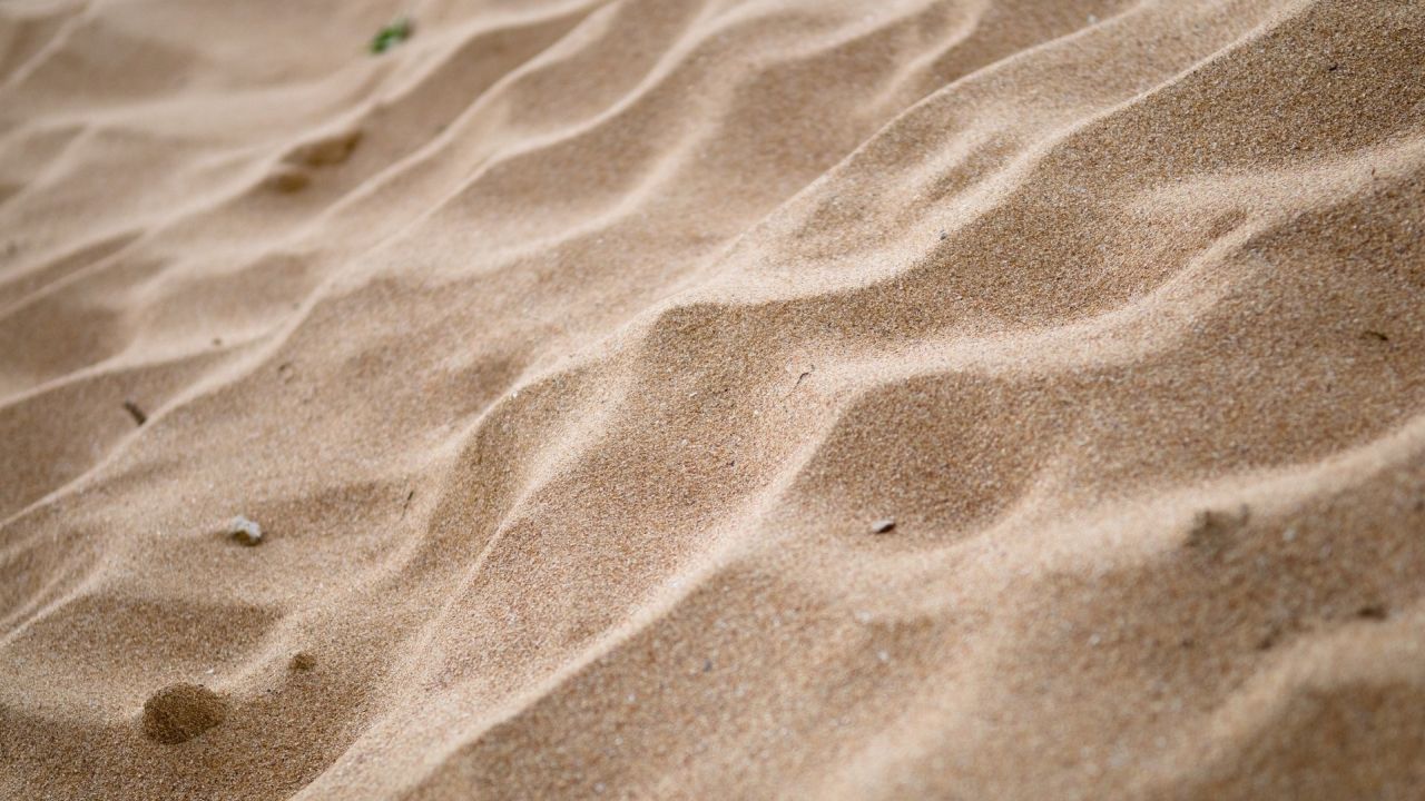 Close up of wavy sand texture