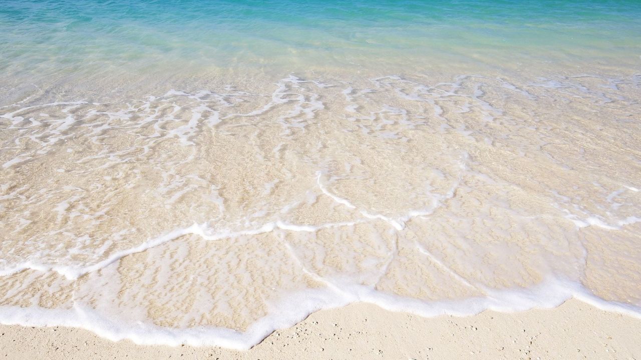Water edge on a sandy beach