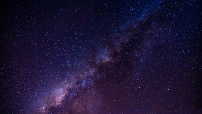 The Milky Way with countless stars in the night sky