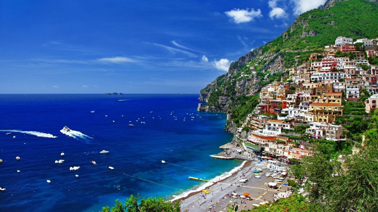 Positano village on the Amalfi Coast Italy