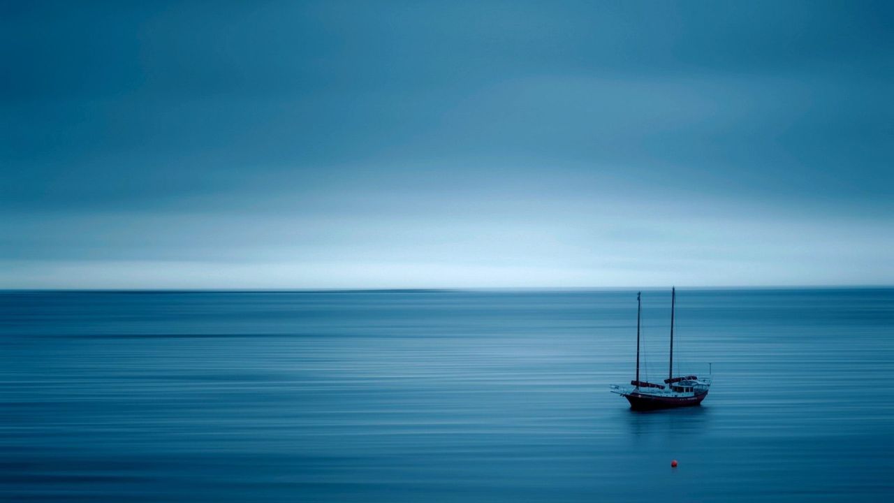 Sailing boat in the sea