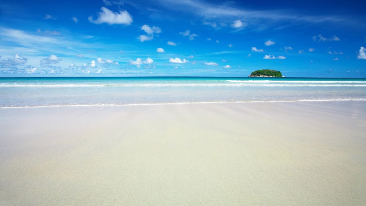 Beautiful beach and small island