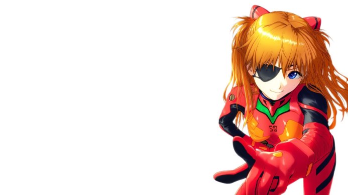Asuka Langley Soryu from Neon Genesis Evangelion in her pilot suit with an eyepatch