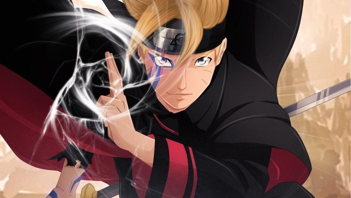 Boruto Uzumaki from Boruto: Naruto Next Generations performs a jutsu