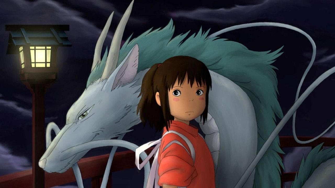 Chihiro and Haku dragon from Spirited Away