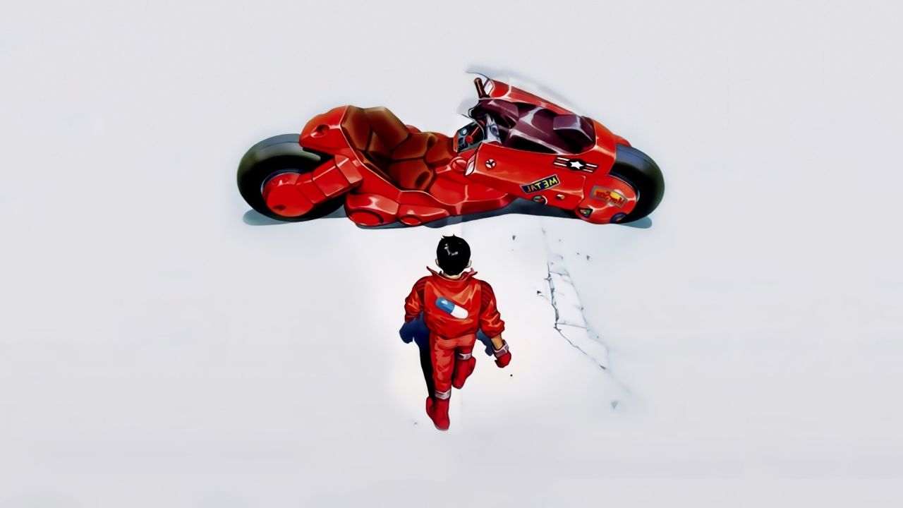 Kaneda and his red motorcycle from Akira anime