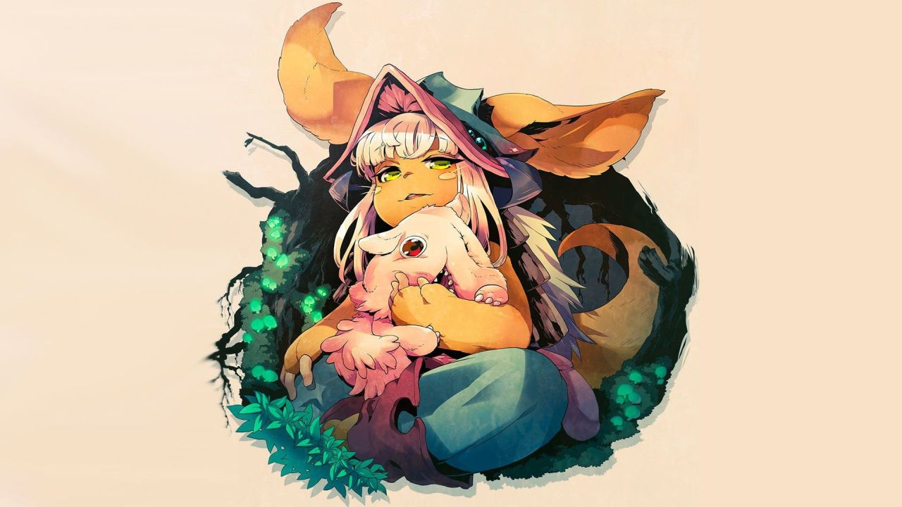 Faputa from Made in Abyss holds a creature