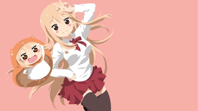 Umaru Doma in school uniform and hoodie from Himouto! Umaru-chan