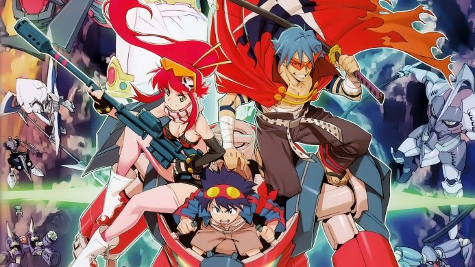 Yoko Littner, Kamina and Simon from Tengen Toppa Gurren Lagann anime