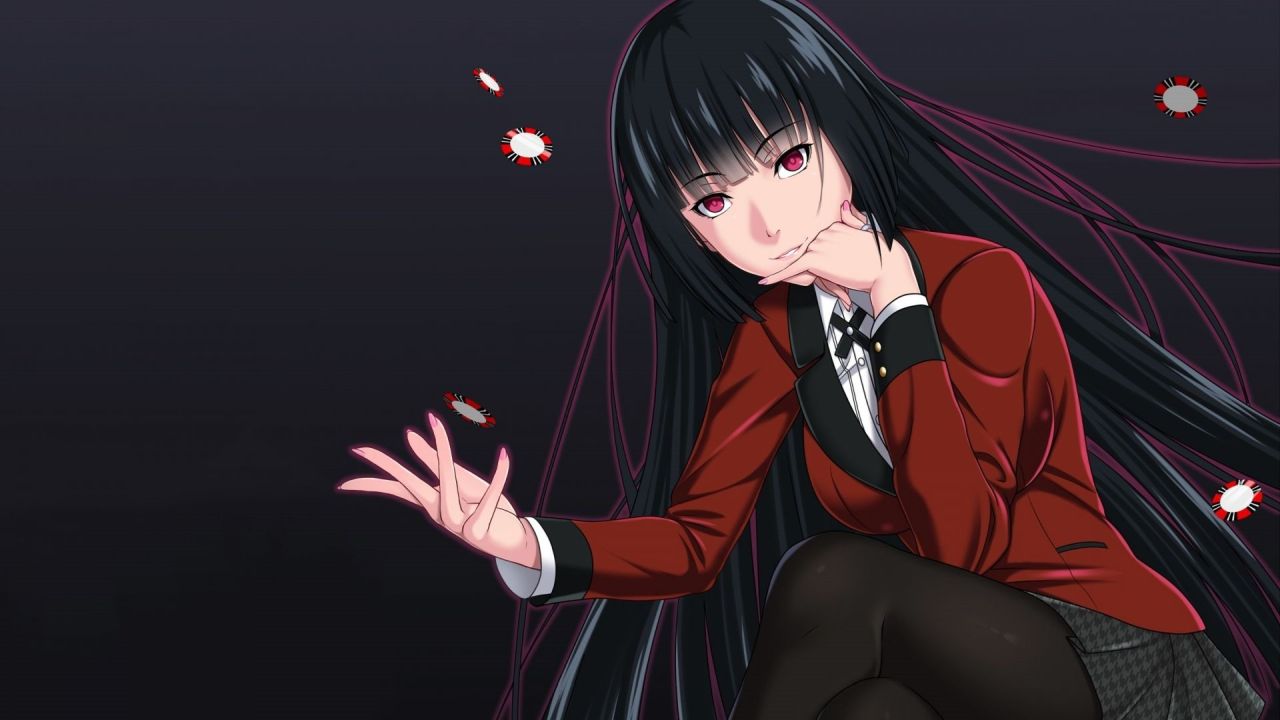 Yumeko Jabami from Kakegurui with poker chips