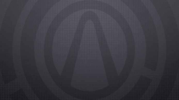 Borderlands vault symbol on a gray grid background