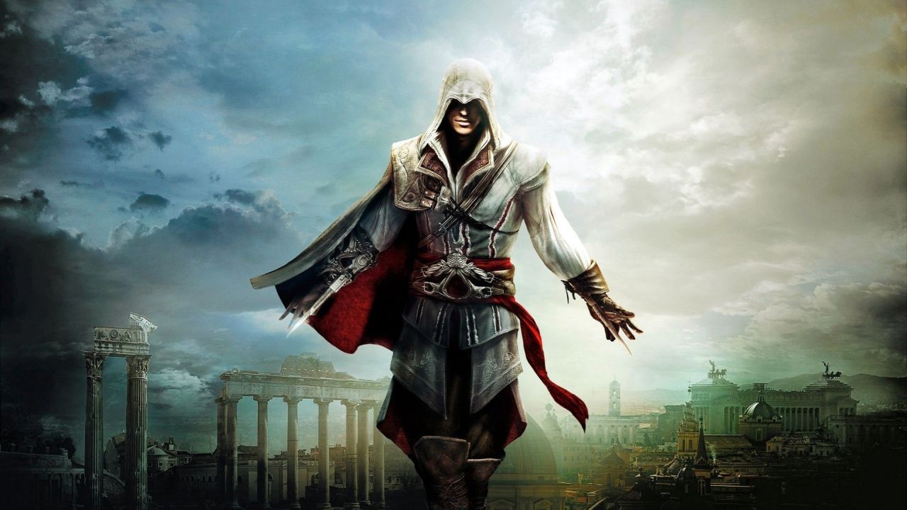 Ezio Auditore from Assassin's Creed in white outfit