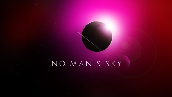 Planet eclipse with a spaceship from No Man's Sky