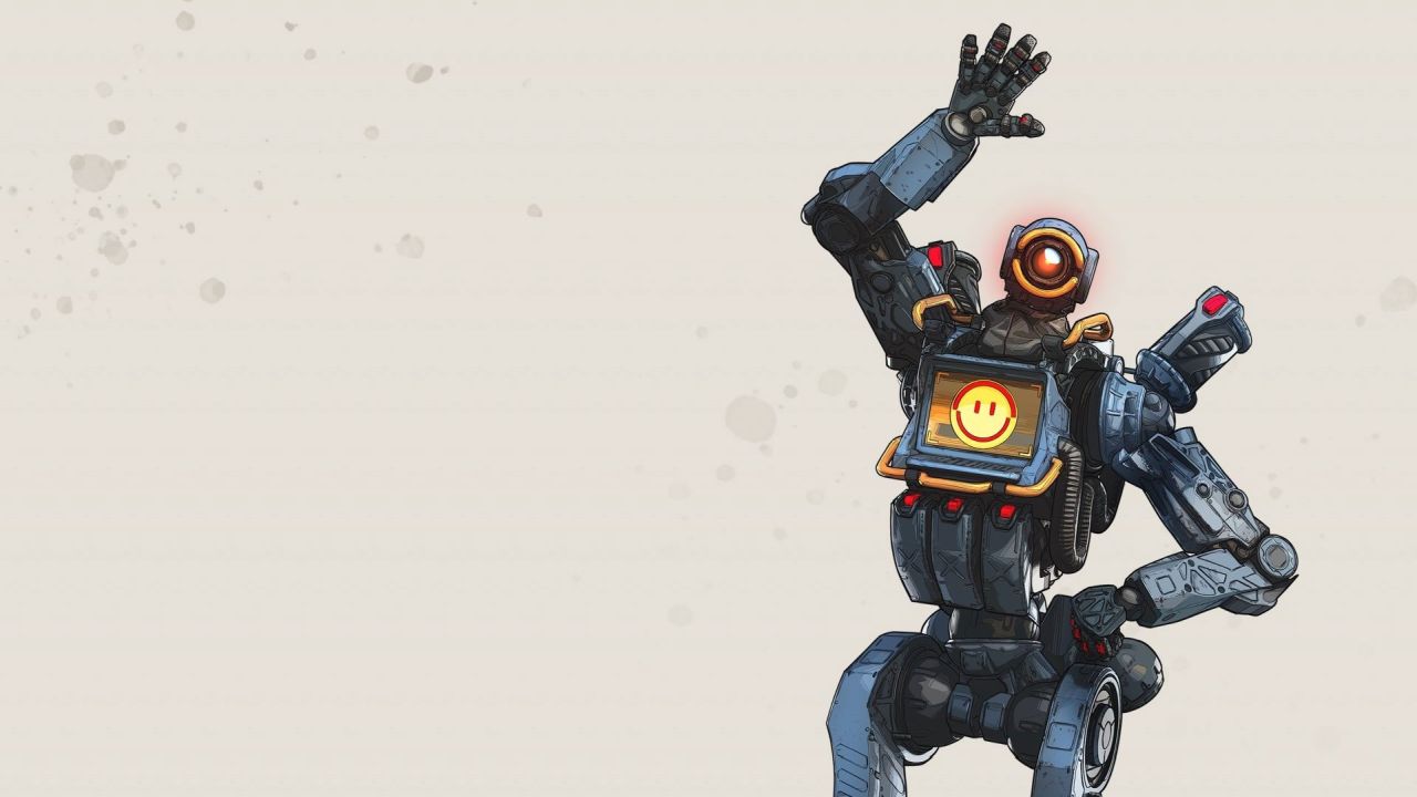 Pathfinder Apex Legends robot waving hand smile