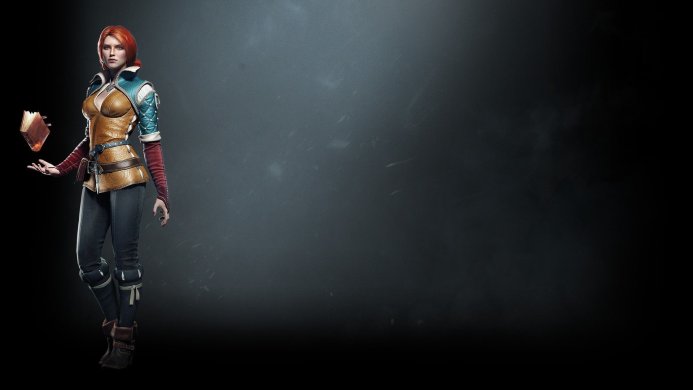 Triss Merigold from The Witcher 3: Wild Hunt, holding a magical book
