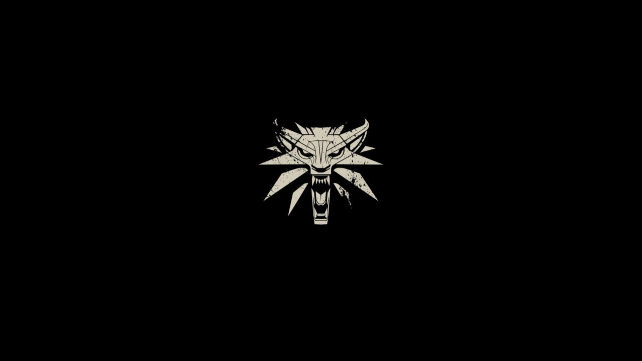 Witcher Wolf School Medallion on black background