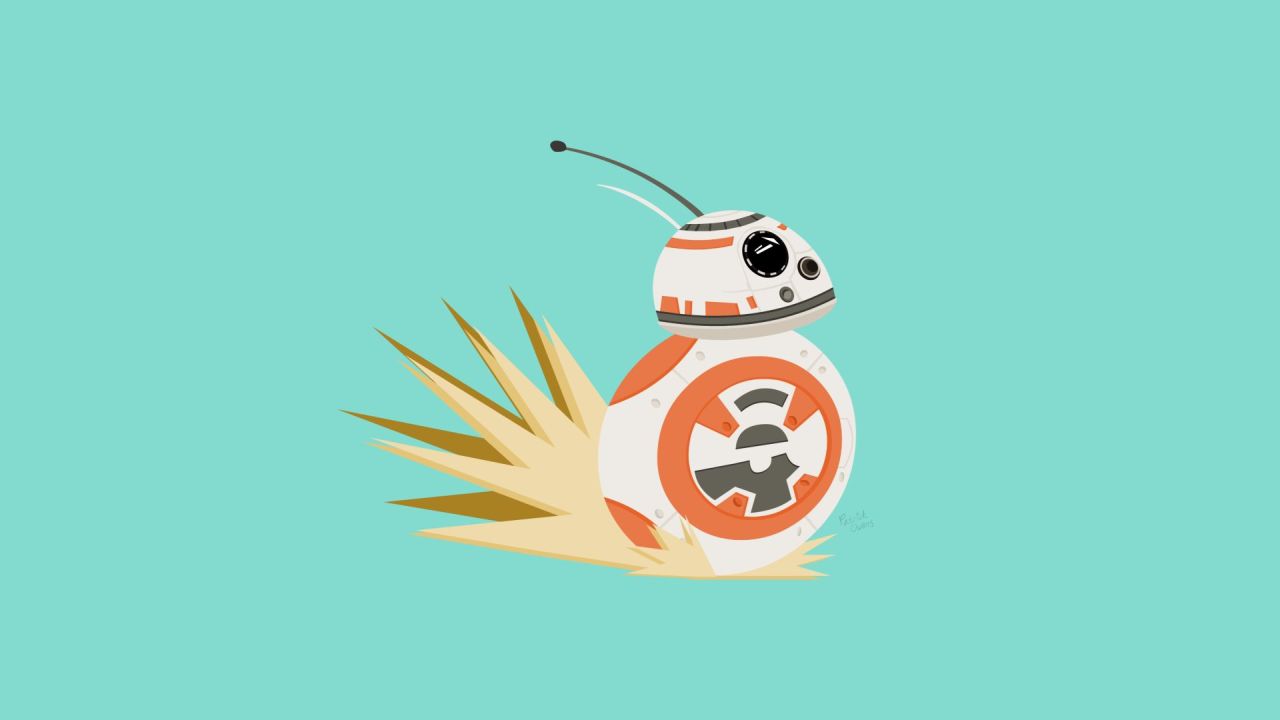 Cartoon BB-8 Star Wars Robot