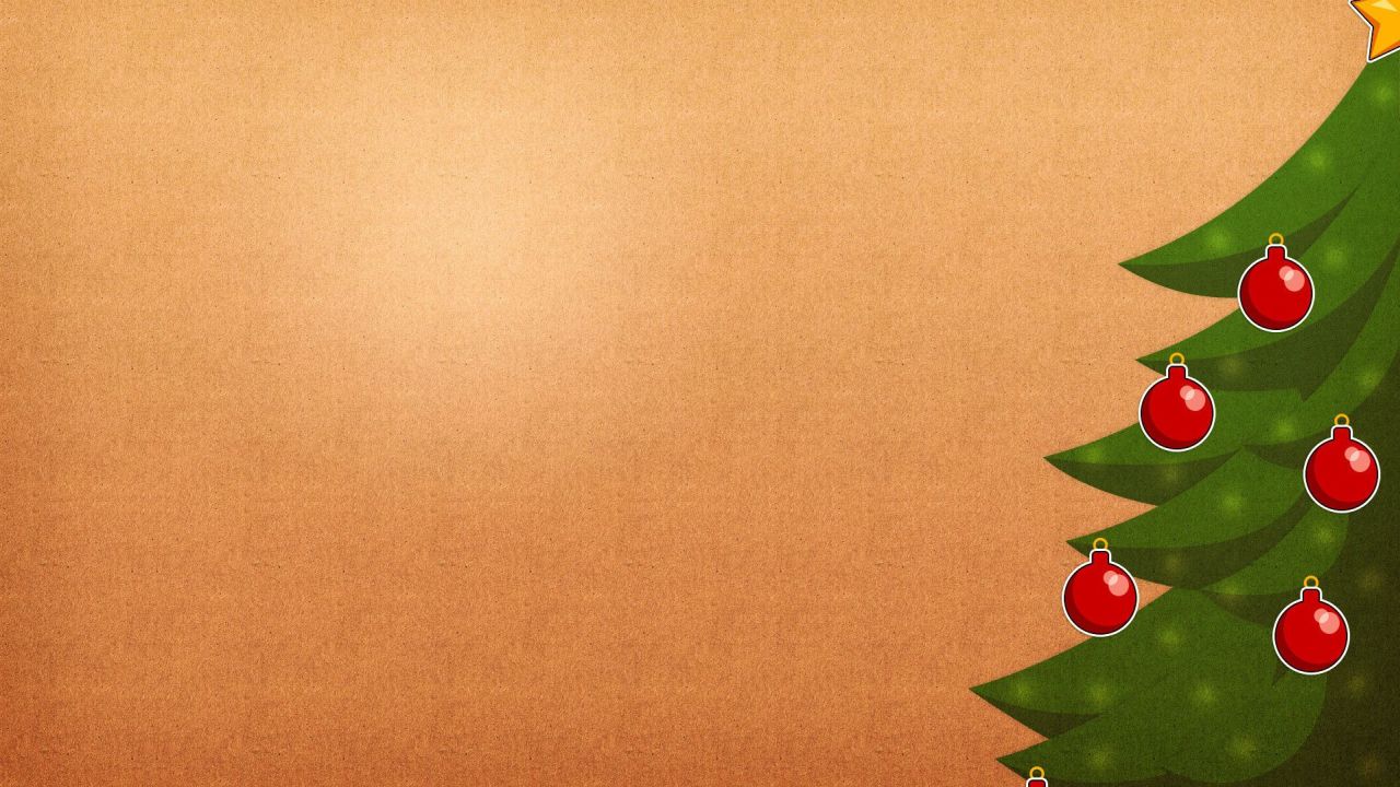 Christmas tree with red baubles and a star