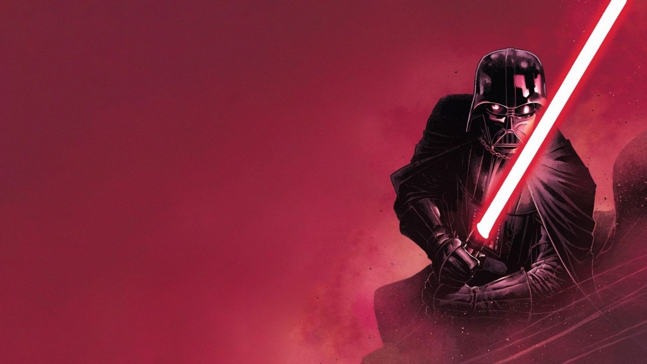 Darth Vader with red lightsaber