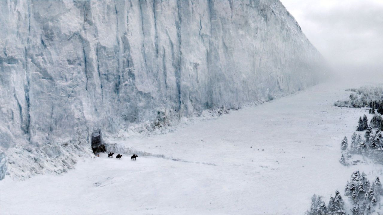 The Wall from Game of Thrones with riders
