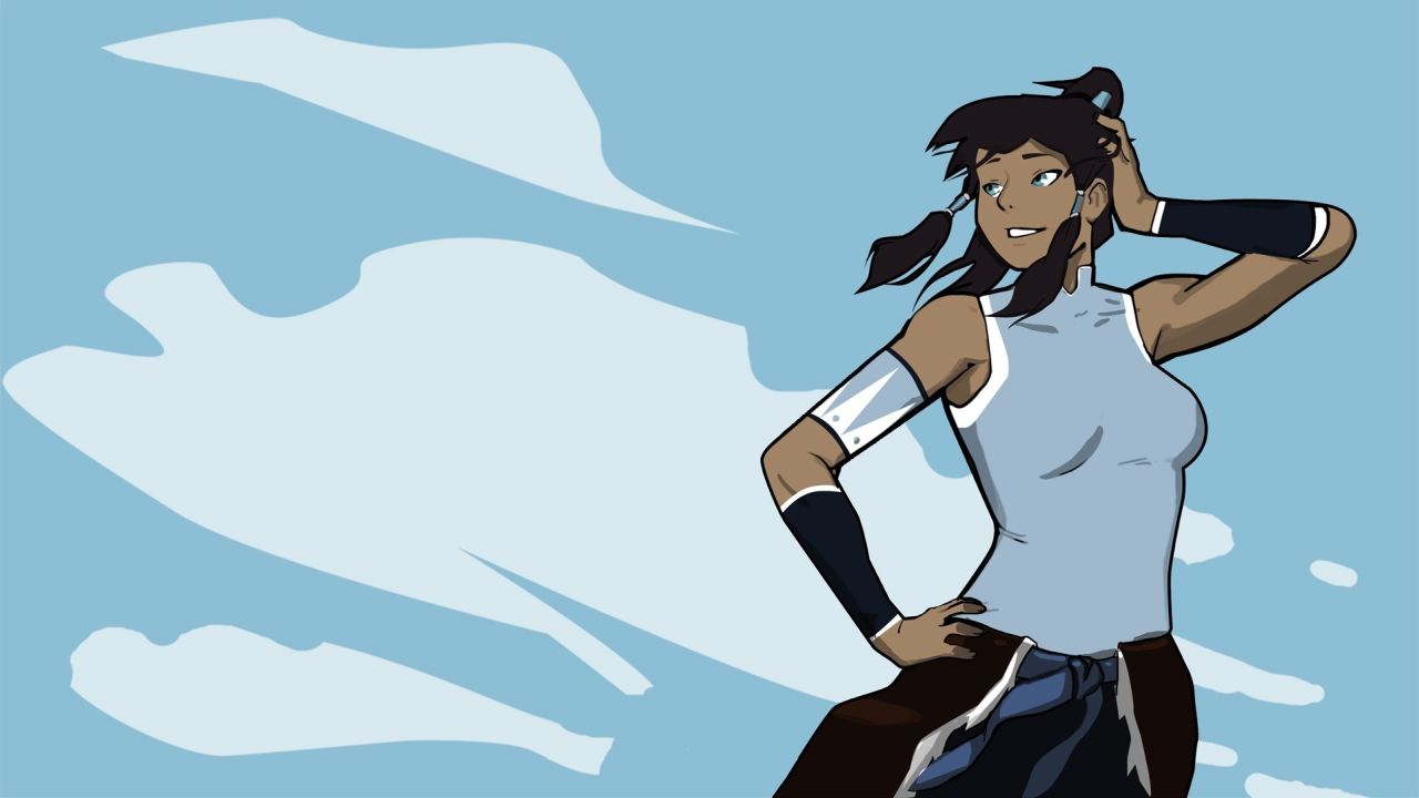 Korra smiles in a confident pose
