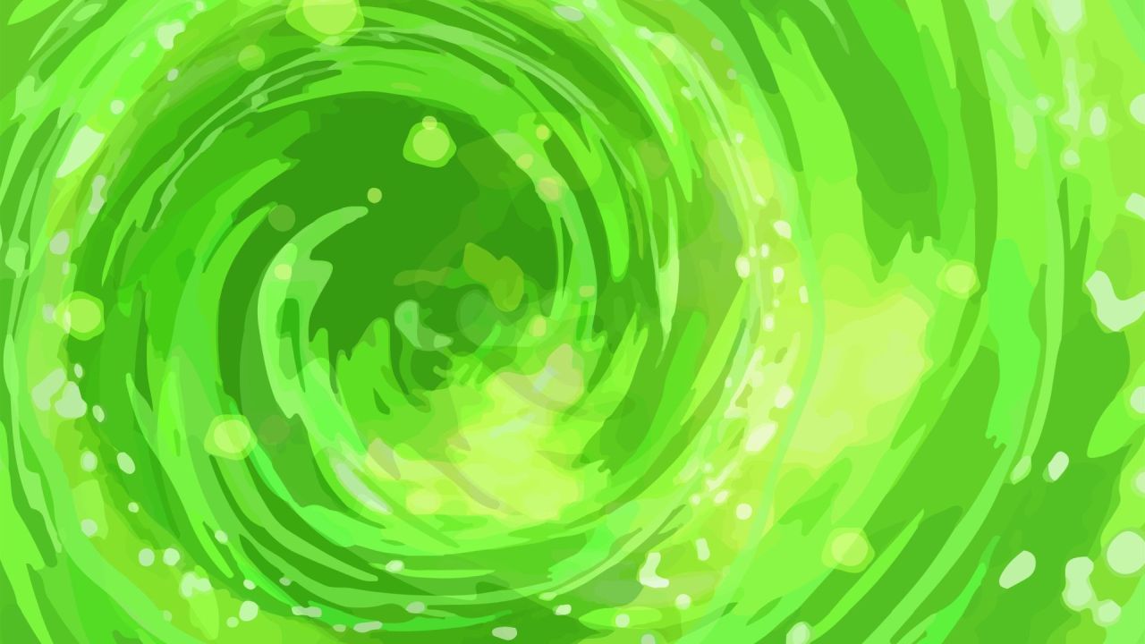 Rick and Morty green portal