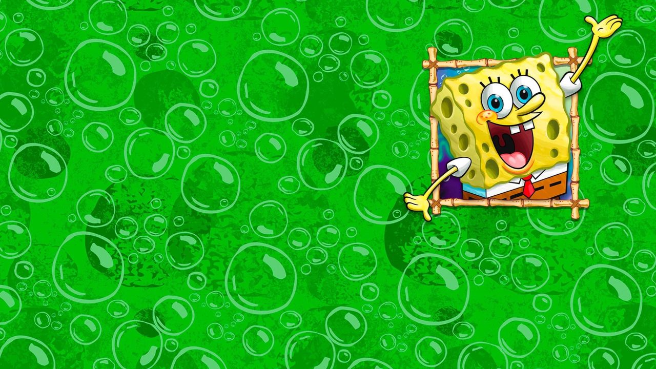 SpongeBob SquarePants is waving hand