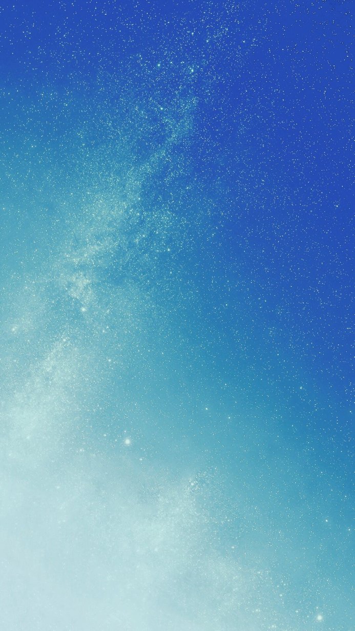 Starry sky with shades of blue and white