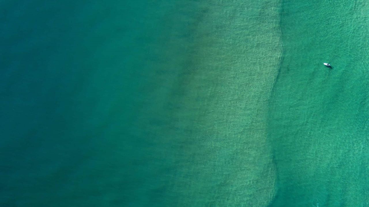 Surfer in the ocean