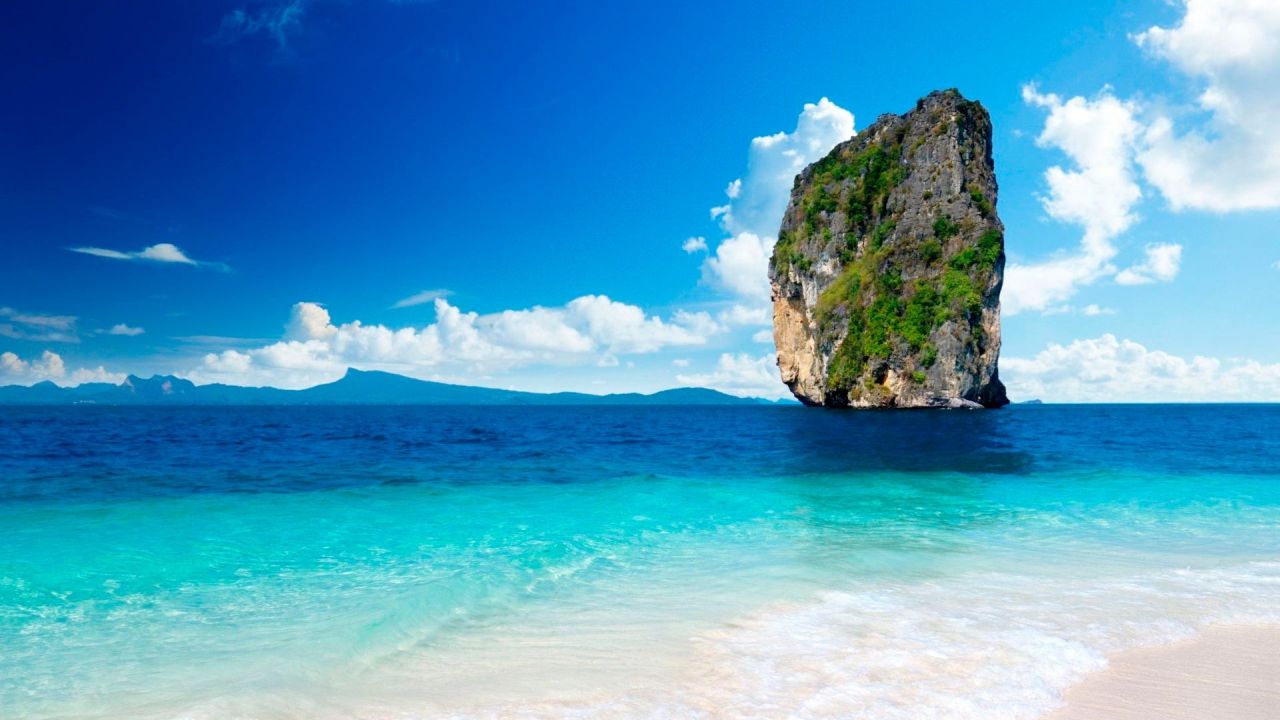 Rock formation in ocean