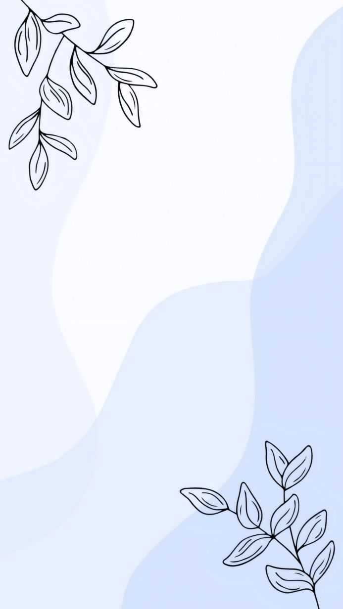 Abstract background with a leaf and branch design in blue, white, and black
