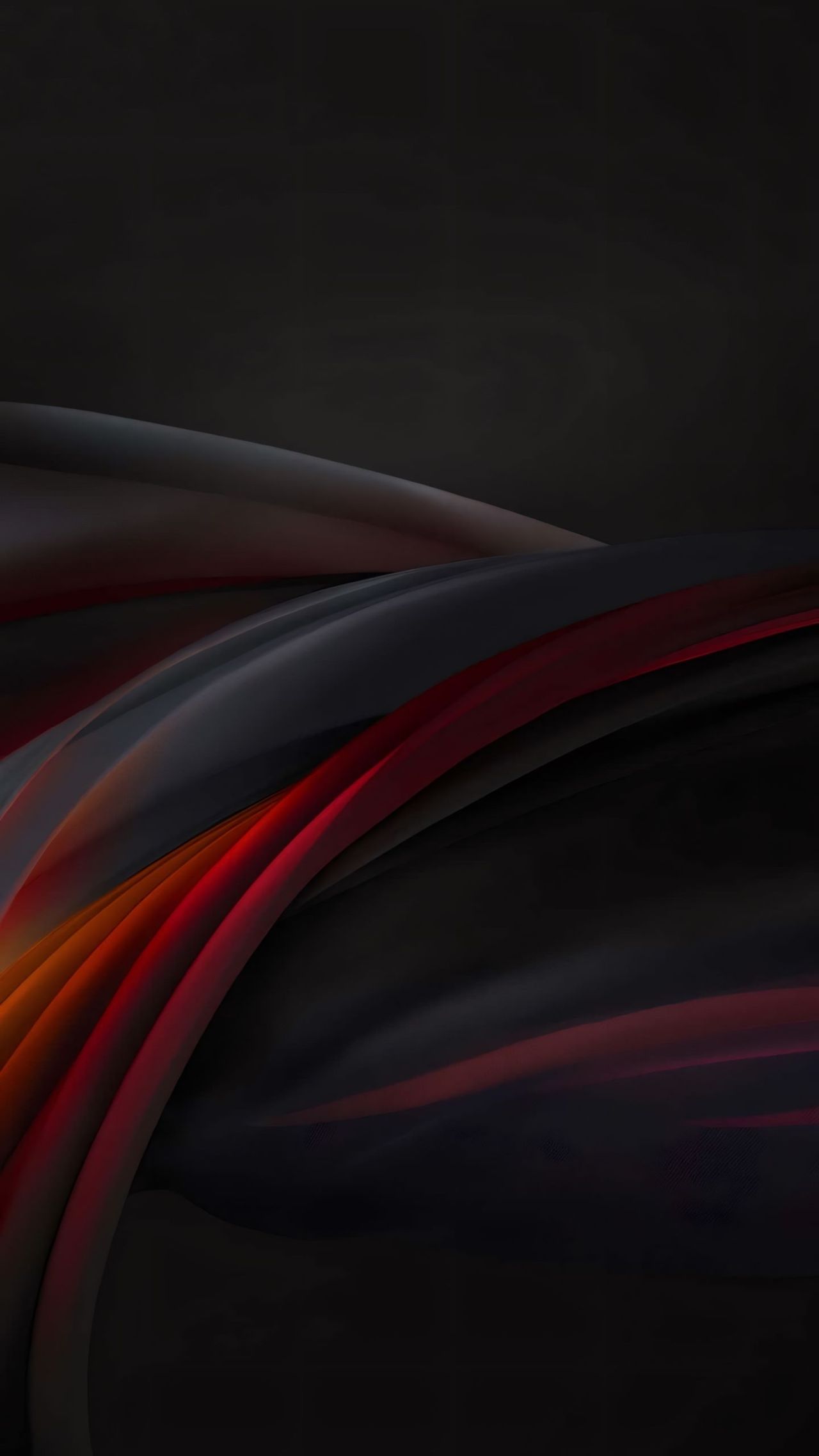 Abstract dark red black and orange curves background