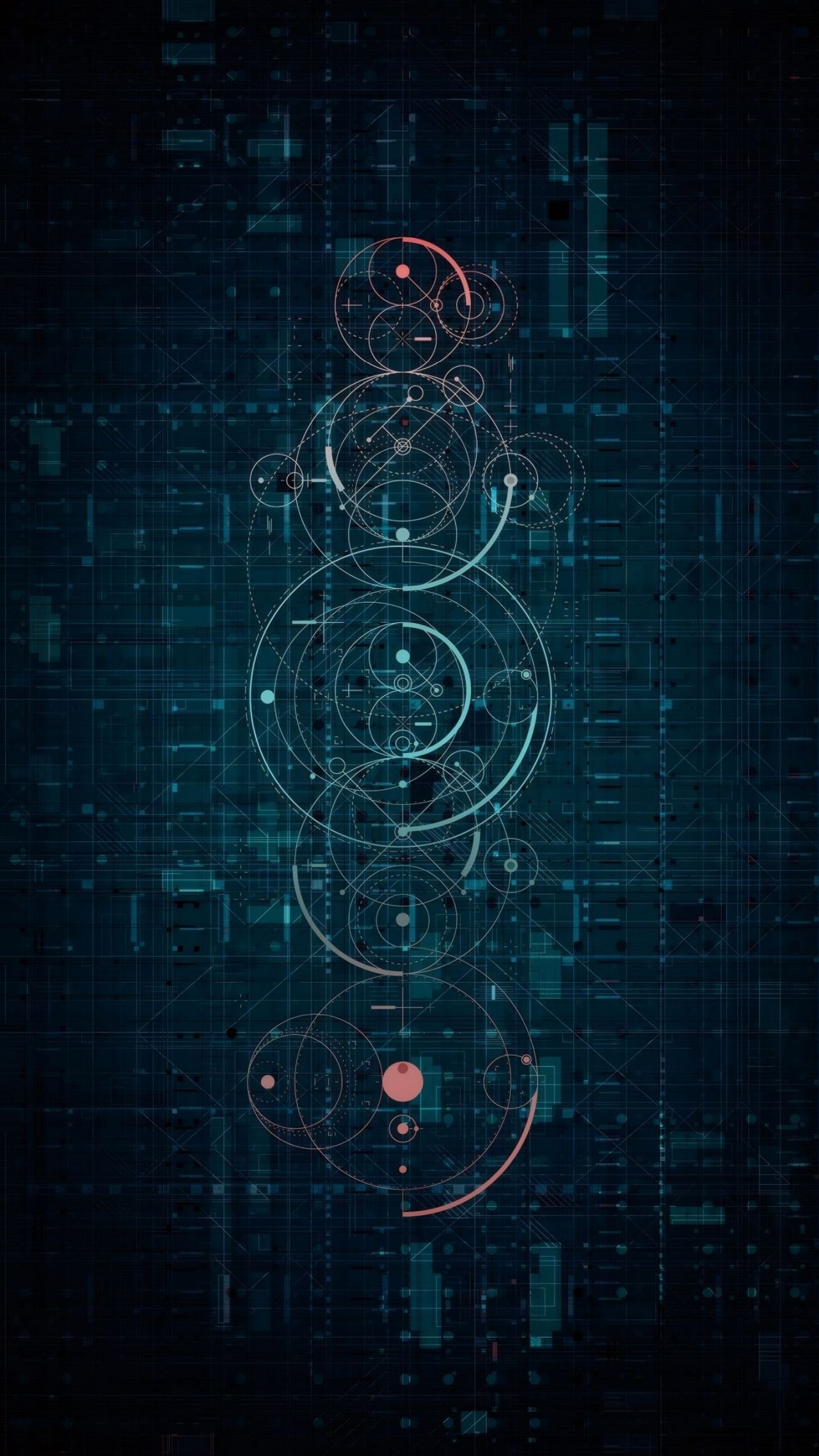 Abstract geometric pattern on dark background