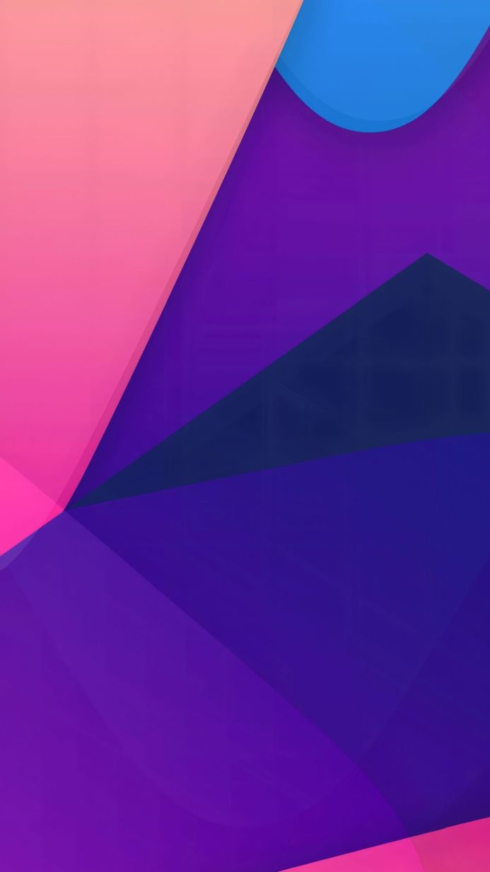 Abstract geometric shapes in pink, purple, and blue