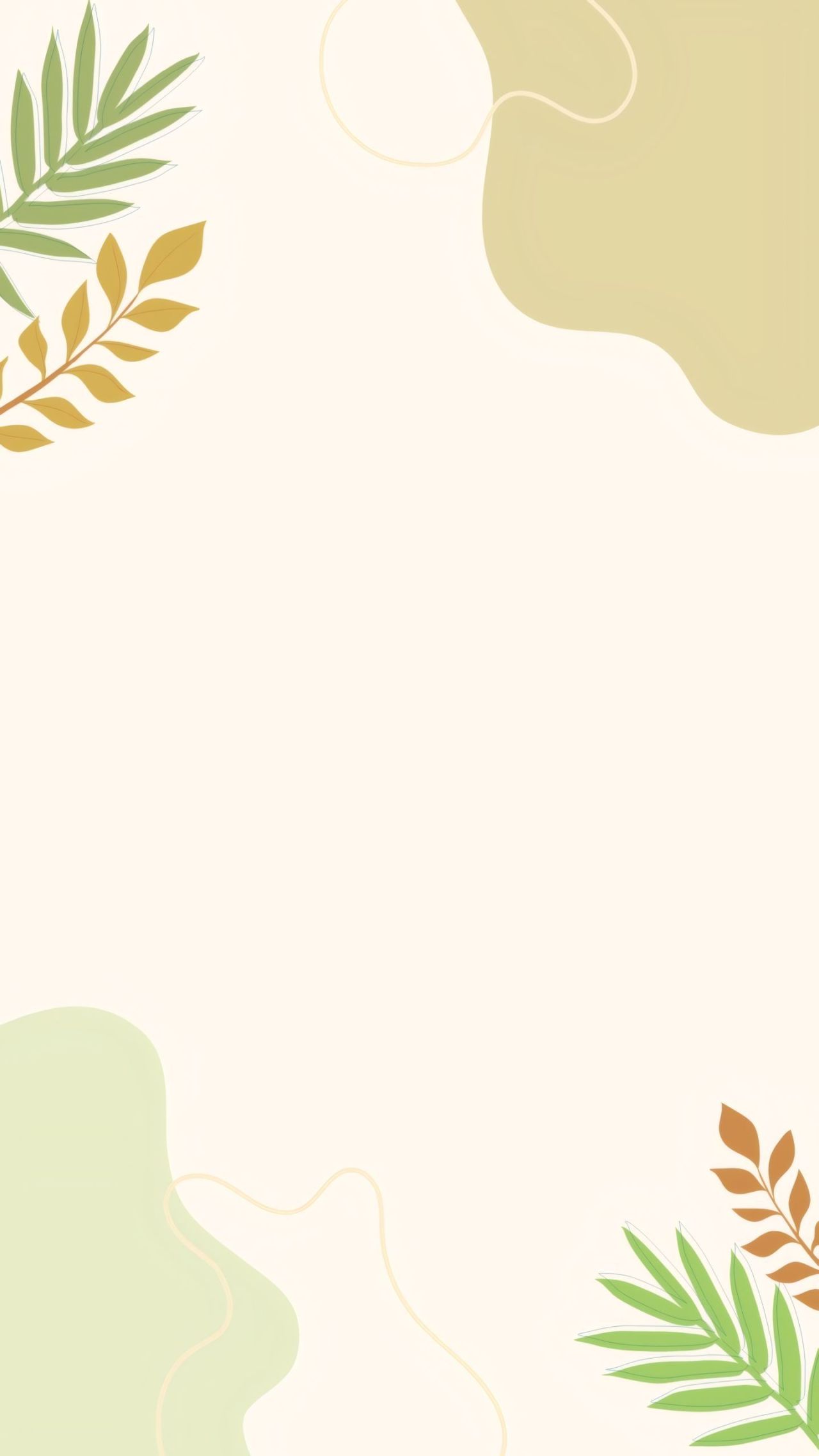 Abstract background with leaves and organic shapes